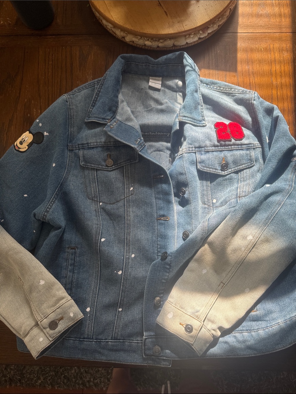 Disney Blue Denim Jean Jacket with Red '28' Patch